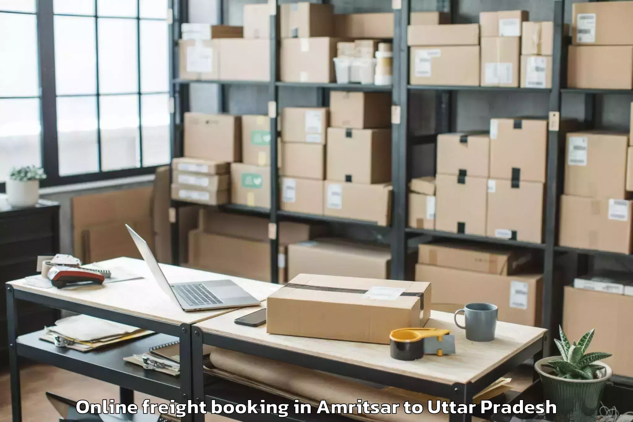 Reliable Amritsar to Sahjanwa Online Freight Booking